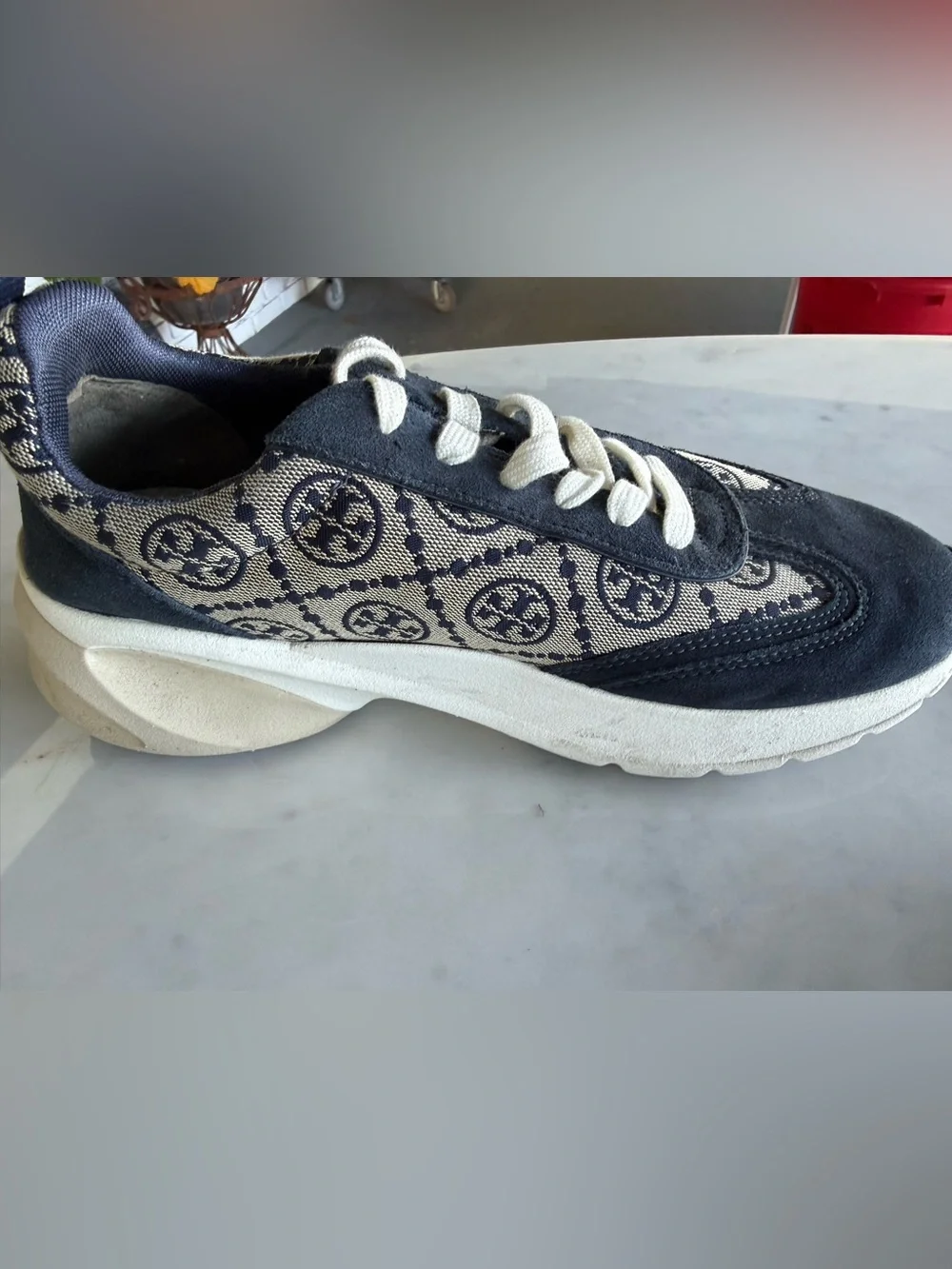 Tory Burch Good Luck Trainers Sneaker T Monogram- 10